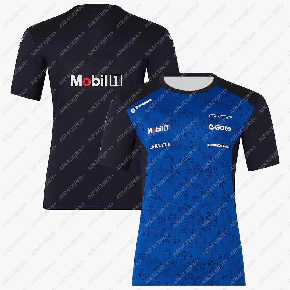 2026 New Bull Racing Drivers MAX Car Enthusiast スポーツ Tシャツ ブルー 夏 通気性 速乾性 色褪せない
