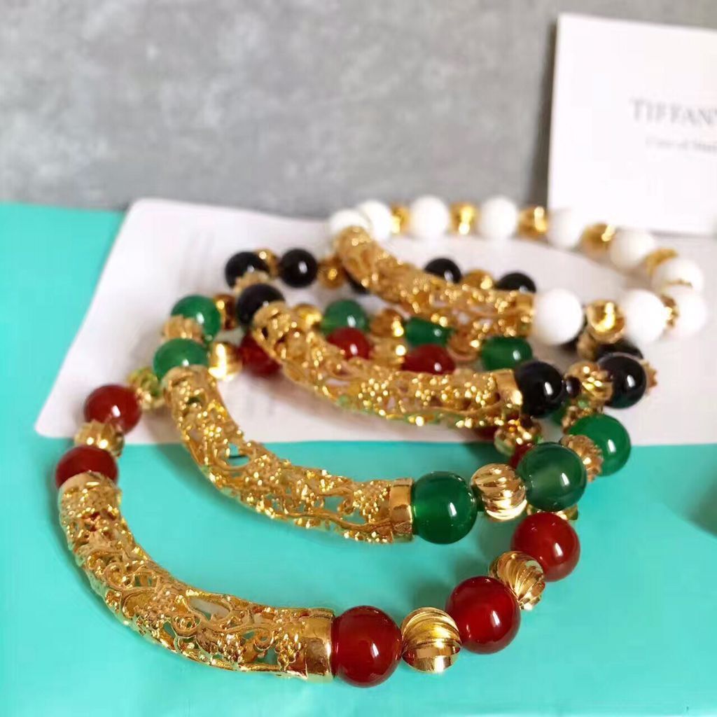 カップルのコミットメント貔貅黒瑪瑙カップル ブレスレット 24K ゴールド AU999 |つながる心、ロマンチックな仲間