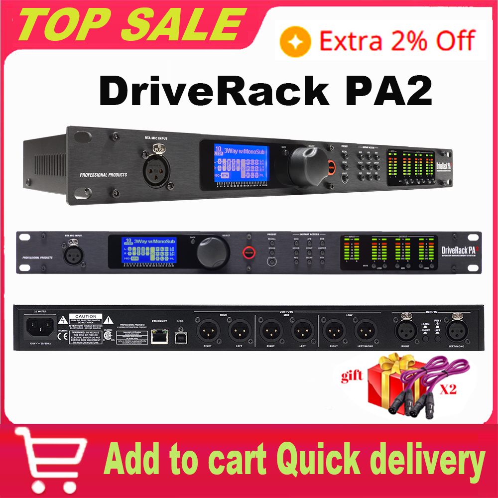 DriveRack PA2 2入力6出力デジタルオーディオプロセッサーオリジナルソフトウェアプロフェッショナルオーディオ機器スピーカーシステム