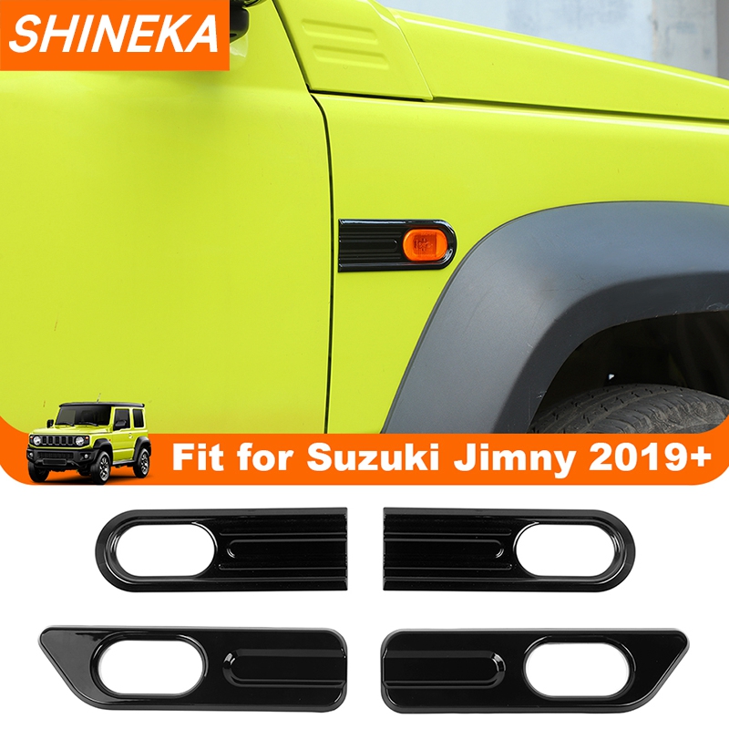 SHINEKA 車のフロントフェンダーターンシグナルライト装飾カバースズキジムニー 2019 2020 2021 2022 2023 アップ外装アクセサリー