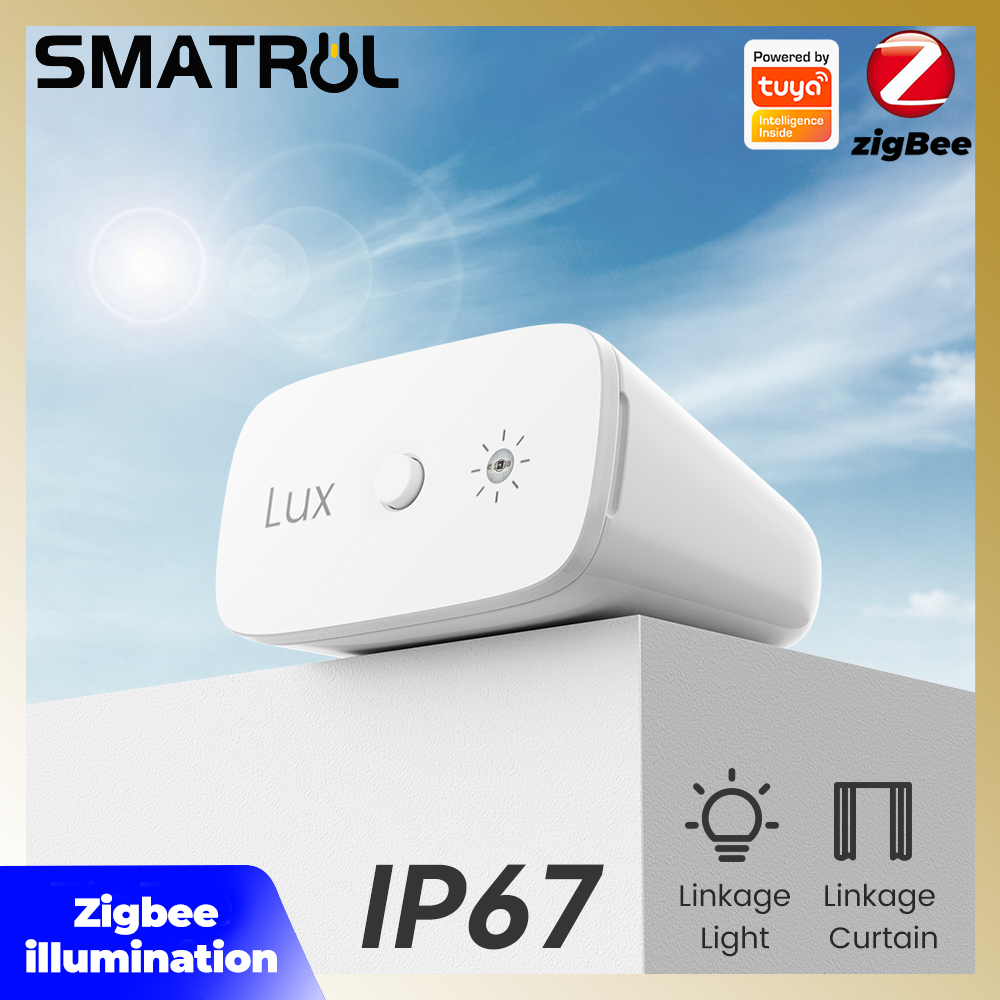 Zigbee Tuya Smart Home Light illuminance Sensor Light Brightness Detection Detection Sensor DIY Linked Curtain IP67 Waterproof