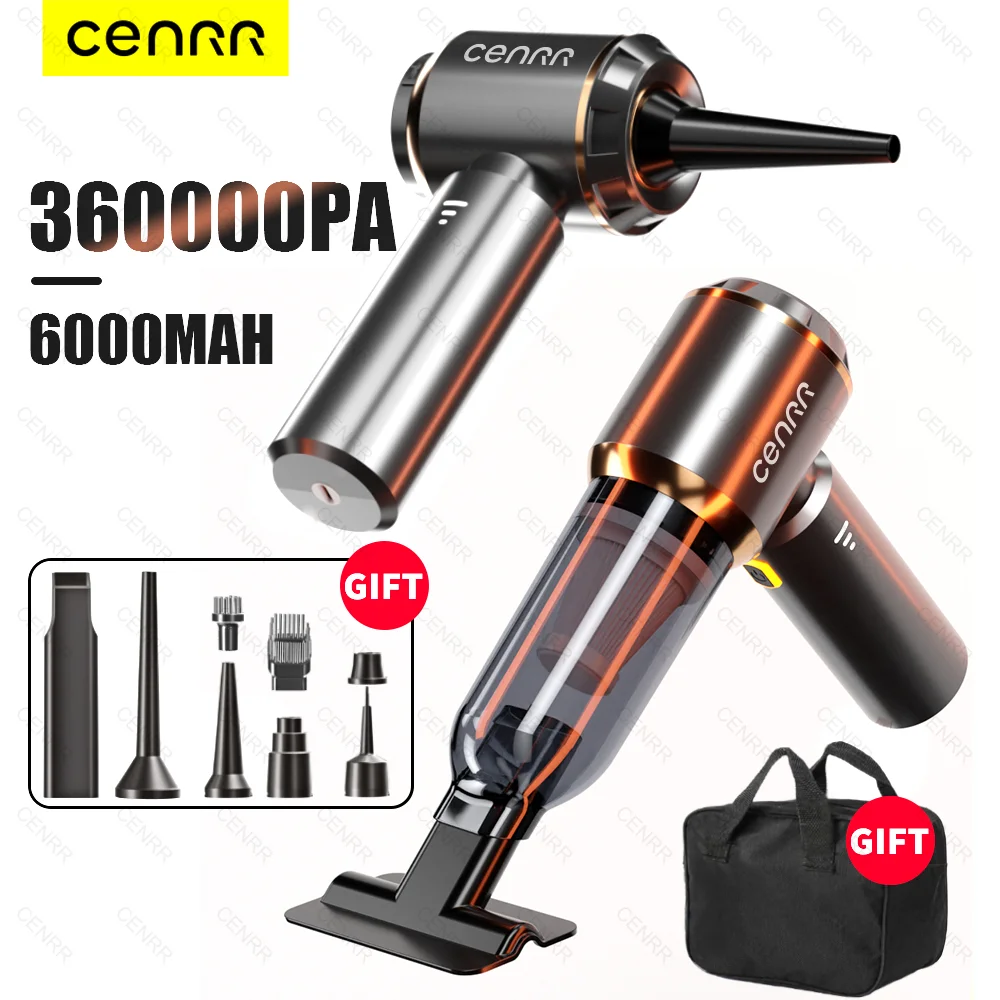 CENRR 車用掃除機強力な吸引コードレス強力なワイヤレスカークリーナーハンドヘルドポータブル掃除機家電