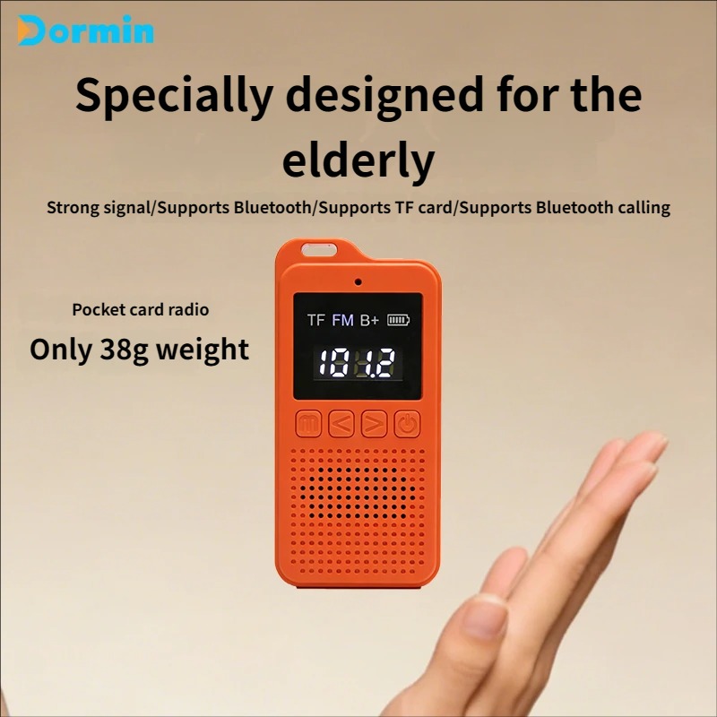 Dormin レトロポケットラジオ Bluetooth ウォークマン多機能 FM ラジオギフト用マルチカラー高齢者向け