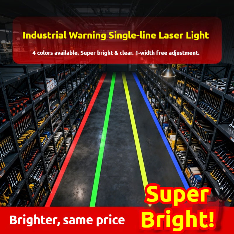 Single Line Laser Projection Light High Bright Yellow Warning Spotlight for Industrial Warehouse Workshop Positioning