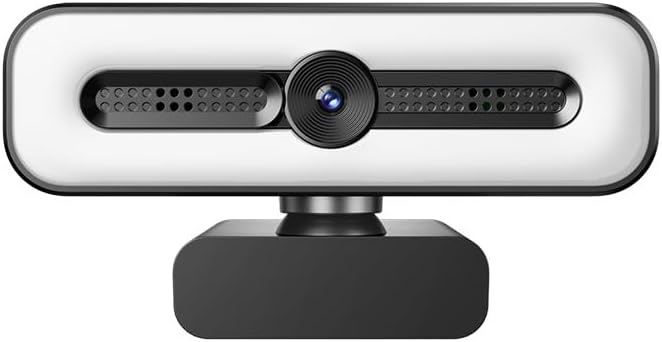 デュアルマイク、自動光補正、プライバシーカバー、73°視野角、PDAFオートフォーカス搭載の4K UHDウェブカメラ（ストリーミングおよび会議用）