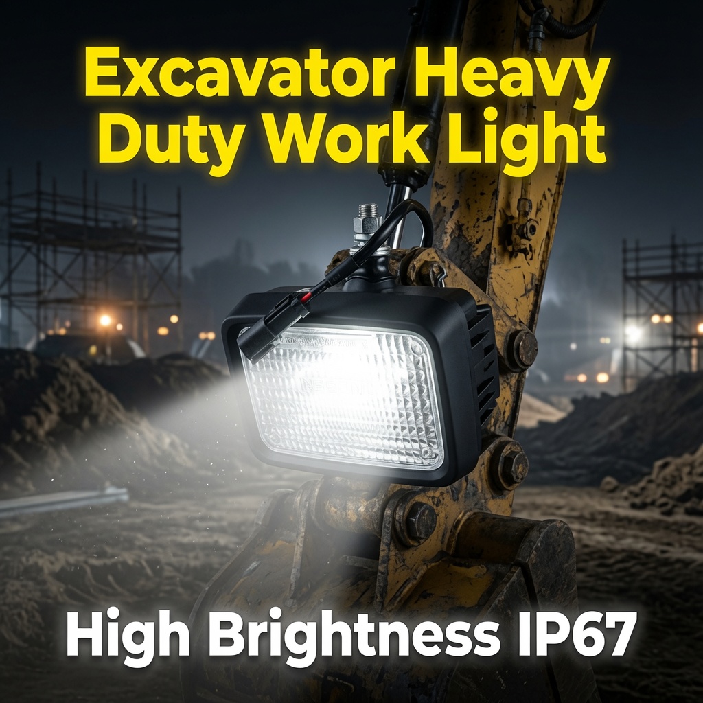 高輝度 LED ワークライト IP67 防水ヘビーデューティー洪水ランプ掘削機建設機械 12 V 24 V