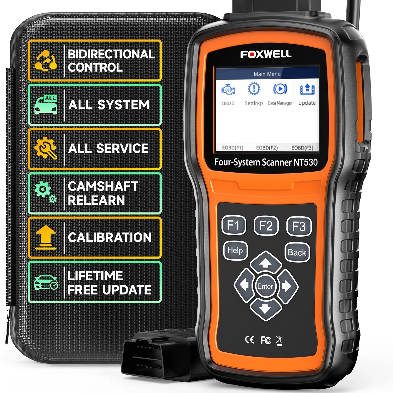 FOXWELL NT530 プロフェッショナル診断スキャナツール ABS SRS EPB TPMS コードリーダー アウディ VW シュコダシート OBD2 診断ツール用