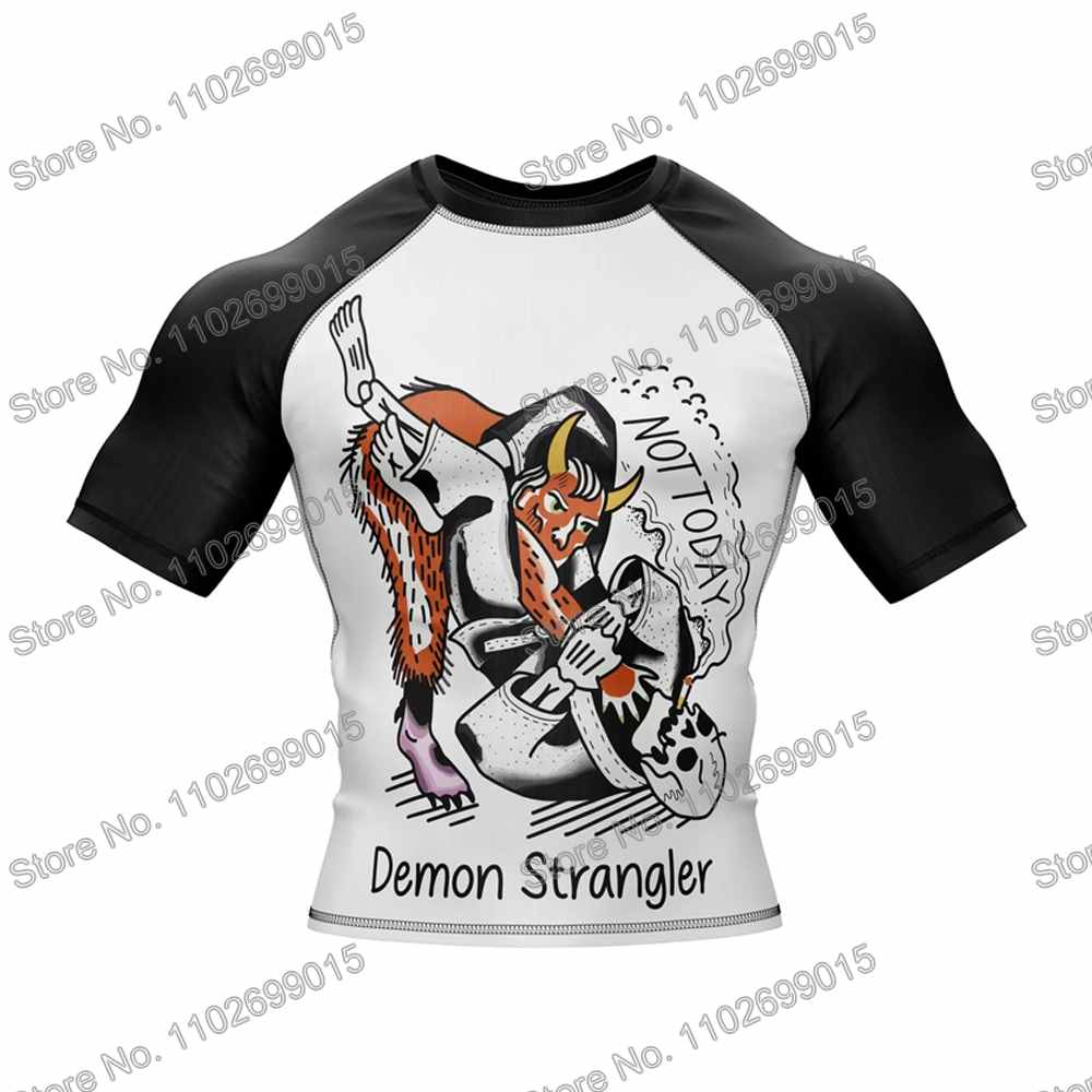 悪魔絞殺サーフ服 BJJ MMA 男性ラッシュガード半袖ダイビング Tシャツタイトな水着夏のビーチ Flosuit 女性ジム