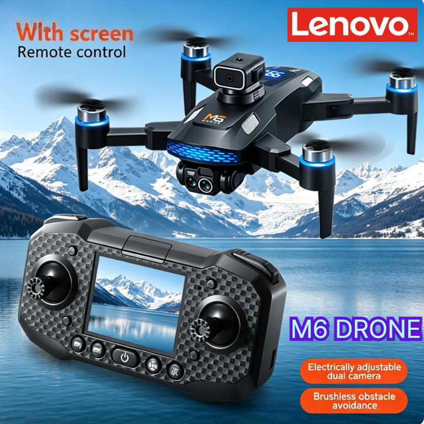 レノボ M6 GPS 折りたたみ式ドローン 8K デュアルカメラ 5G WIFI FPV ブラシレスオプティカルフロー障害物回避スクリーン RC Quadcopter ドローン