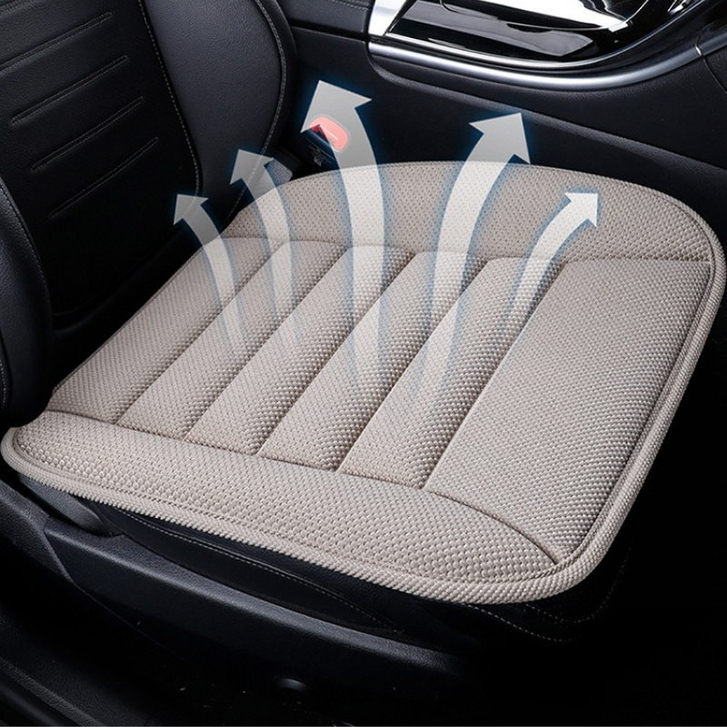 New Linen Car Seat Cover Breathable Durable Car Seat Cushion Comfortable Soft Non-Slip Car Cushion Pad Summer All Season