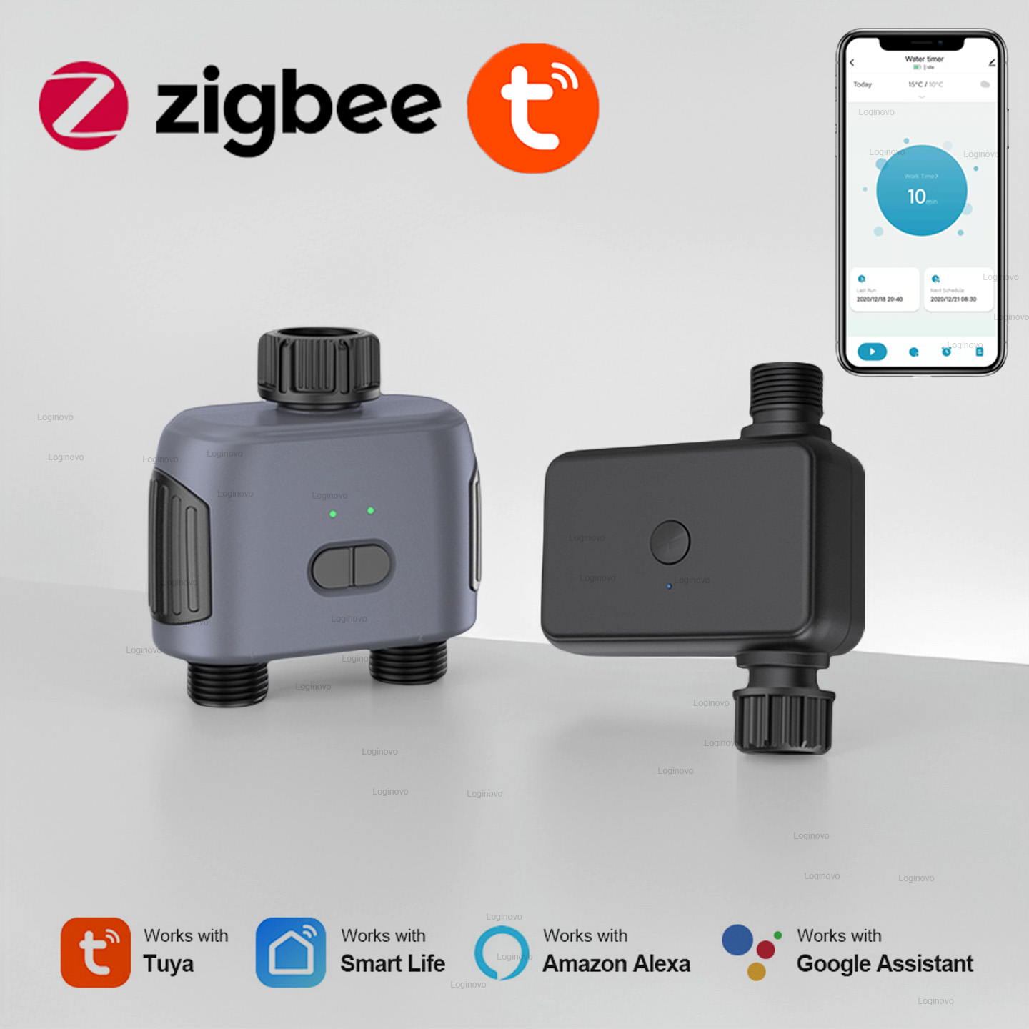 Tuya Zigbee 散水タイマー スマート灌漑散水システム スプリンクラータイマー 庭のスプリンクラー点滴灌漑システム スマートライフ