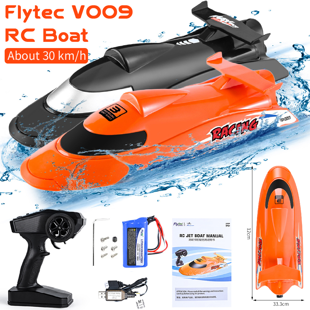 Flytec V009 リモートコントロールボート 2.4G RC ボート 3 速度調整可能 30km/h 高速自動立ち直り RC おもちゃギフト 子供大人用