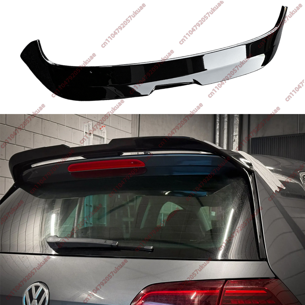フォルクスワーゲンゴルフ 7 MK7 MK7.5 GTI GTD R TSI TDI R-Line 2013-2020 エッティンガースタイルリアルーフスポイラーウイングキャップブーツリップチューニング