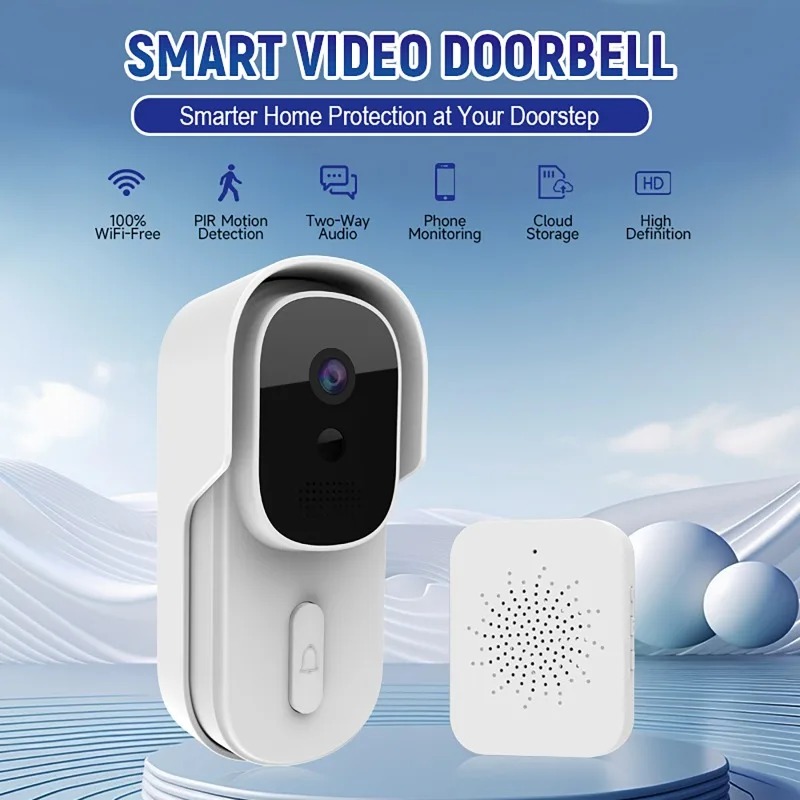 Wide View Tuya Smart Life APP WiFi オーディオ ビデオ インターホン IP55 防水ドアベル ドアカメラ Alexa Google 有線接続用