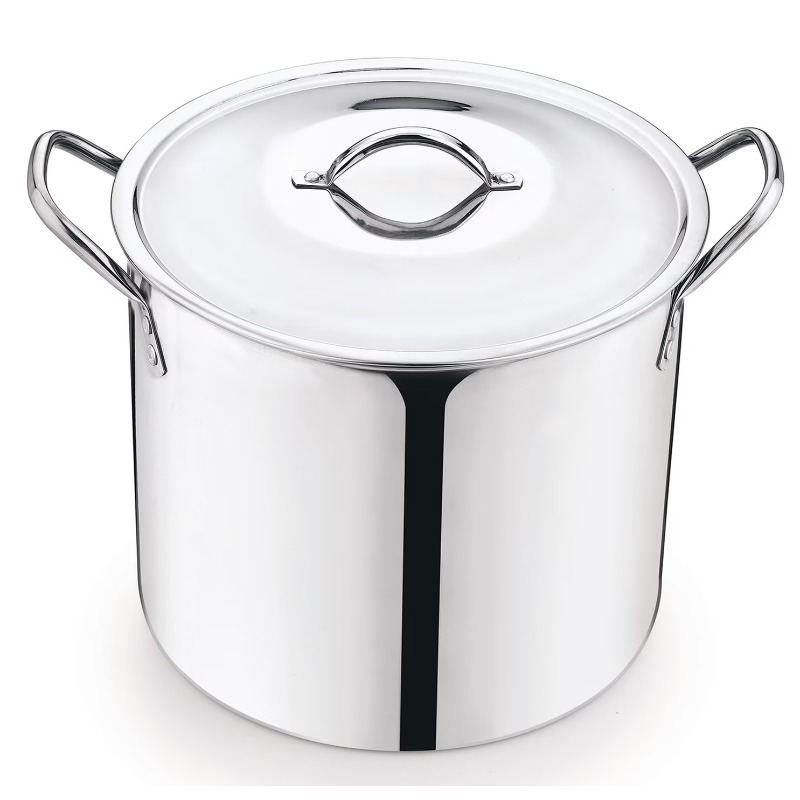 12Qt ステンレススチールストックポット 金属蓋付き