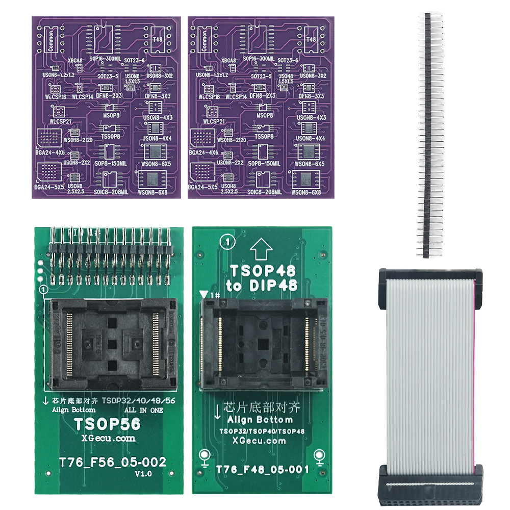 XGECU T76 プログラマー用 6 個アダプターセット