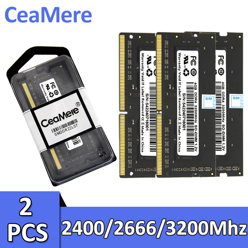CeaMere DDR4 2枚組ノートパソコン用メモリ汎用メモリ 4G、8G、16G、32G 2666Mhz、3200Mhz RAM、288ピンメモリカード卸売