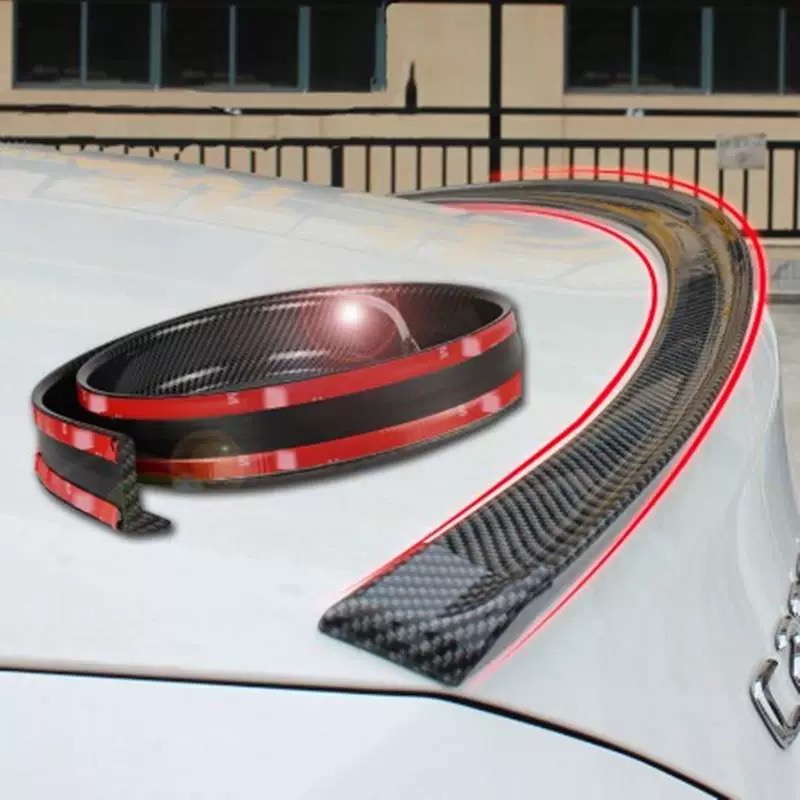 1.5 メートルユニバーサルゴムスポイラー車の PU ゴム修正スポイラーストリップ簡単にインストール穴あけなし車の外装スタイリングアクセサリー
