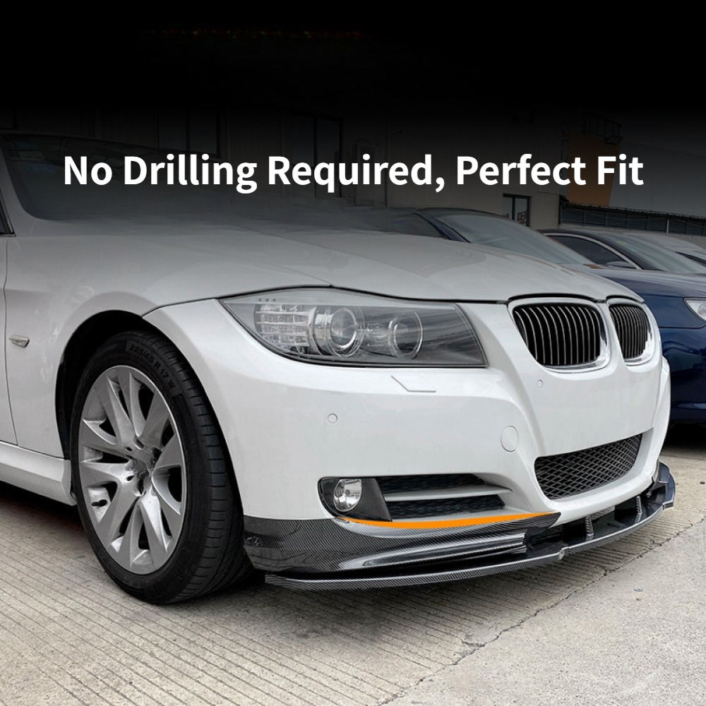 フロントバンパーリップスポイラースプリッターあごガードトリム BMW 3 シリーズ E90 E91 2009-2012 LCI M-Tech 外装カーアクセサリー
