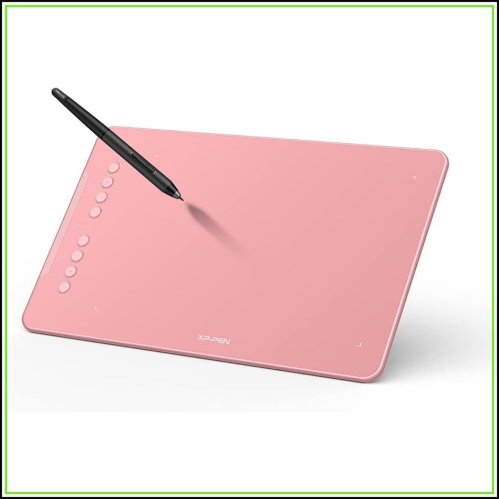 10x6.25 インチグラフィック描画タブレット、16384 レベルの筆圧、バッテリー不要のスタイラスと 8 個のショートカット キー付き