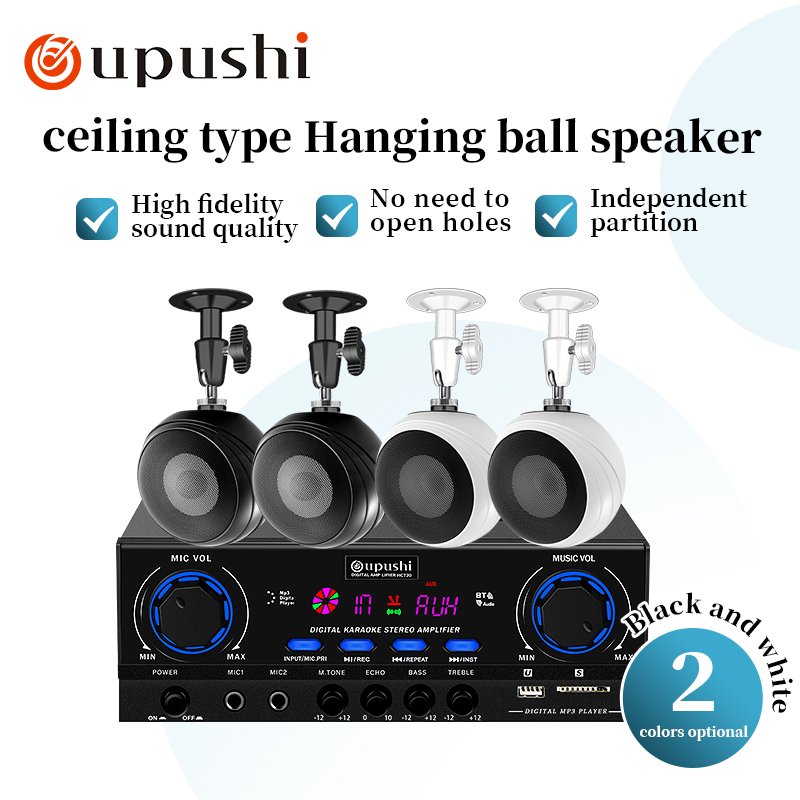 Oupushi 天井マウント ウォールマウント オーディオ システム サスペンション HiFi サーフェス マウント スピーカー BGM パッシブ スピーカー セット