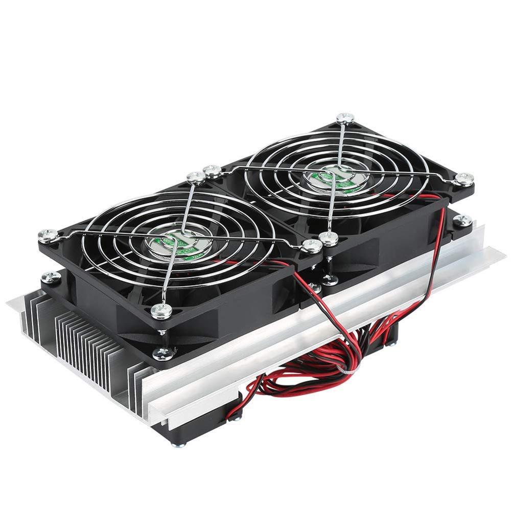200 x 115 x 8.5mm 120W 熱電ペルチェ冷凍半導体冷却システムキット ダブルファン
