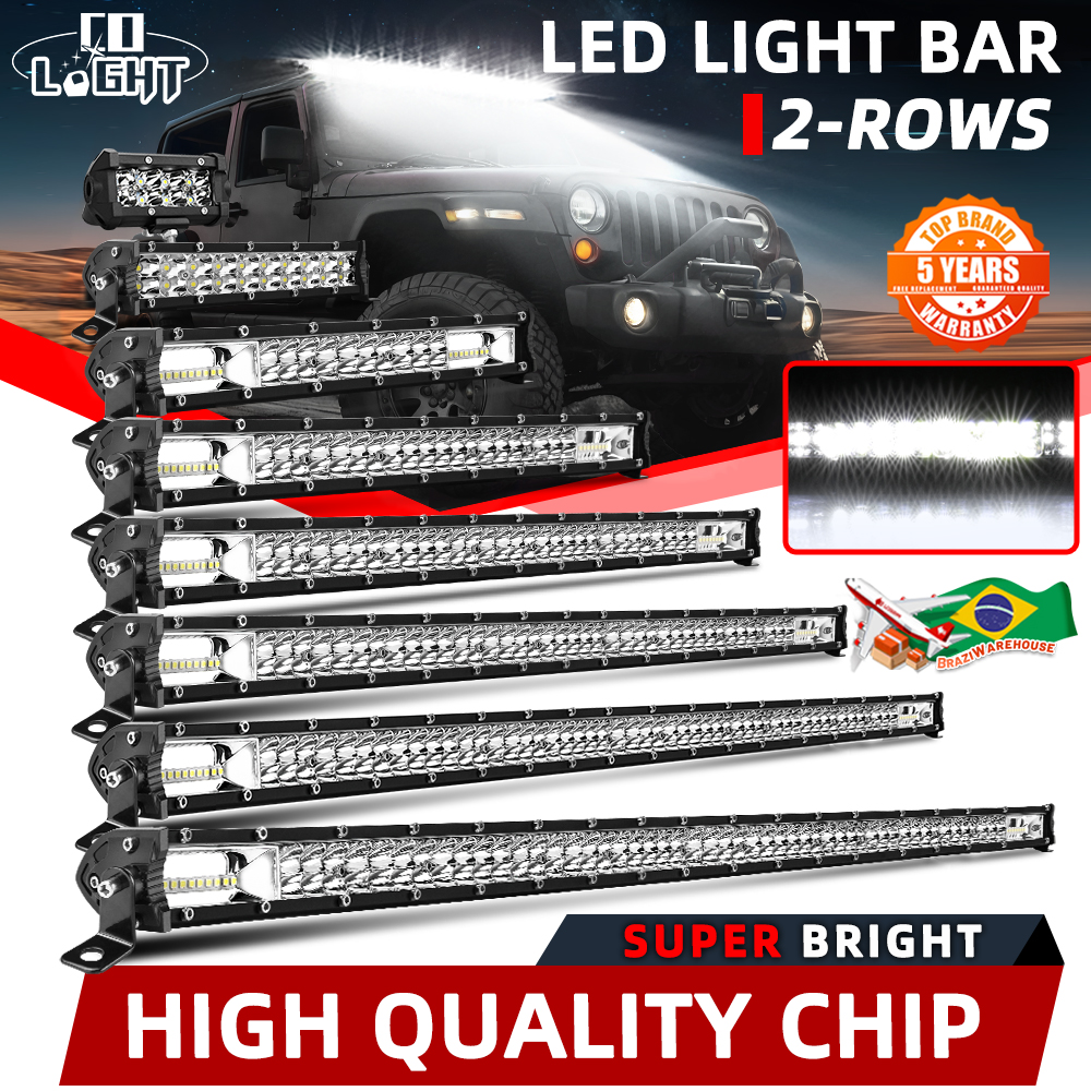 CO LIGHT スーパースリム 12D 20 "32" 42" LED ライトバー スポットフラッド 2 列 Led バー 4x4 ATV SUV オフロード米国 LED ワークライト 12V 24V