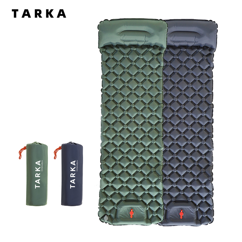 Tarka インフレータブルキャンプマットエアマットレス枕屋外観光スリーピングパッド自己膨張マットレスハイキング登山