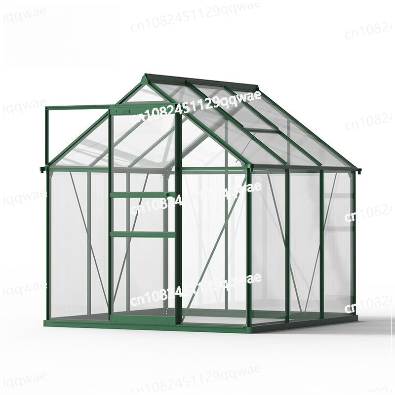 Outdoor flower house Outdoor vegetable planting house Large PC board aluminum alloy frame Household greenhouse