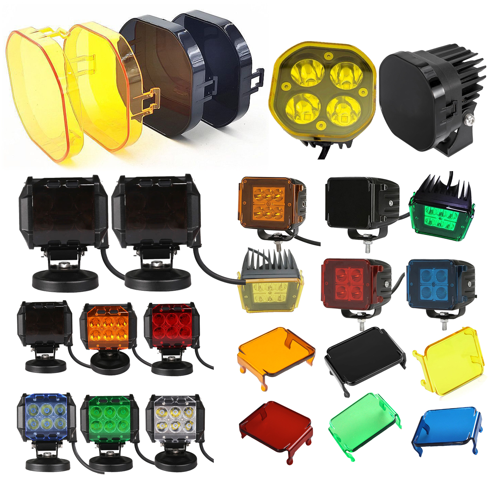 2 個 3 インチ/4 インチ Led ワークライトカバーフォグランプカバー防塵保護レンズランプシェードオフロード車 ATV 4X4 ドライビングランプ