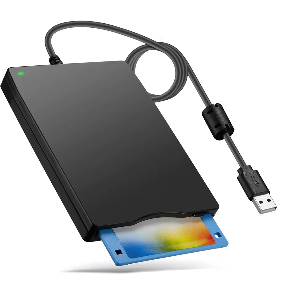 フロッピー ディスク リーダー、外部 USB フロッピー ディスク リーダー、PC ラップトップ Windows 11/10/8/7/XP 用 3.5 インチ 1.44 MB FDD フロッピー ディスク ドライブ