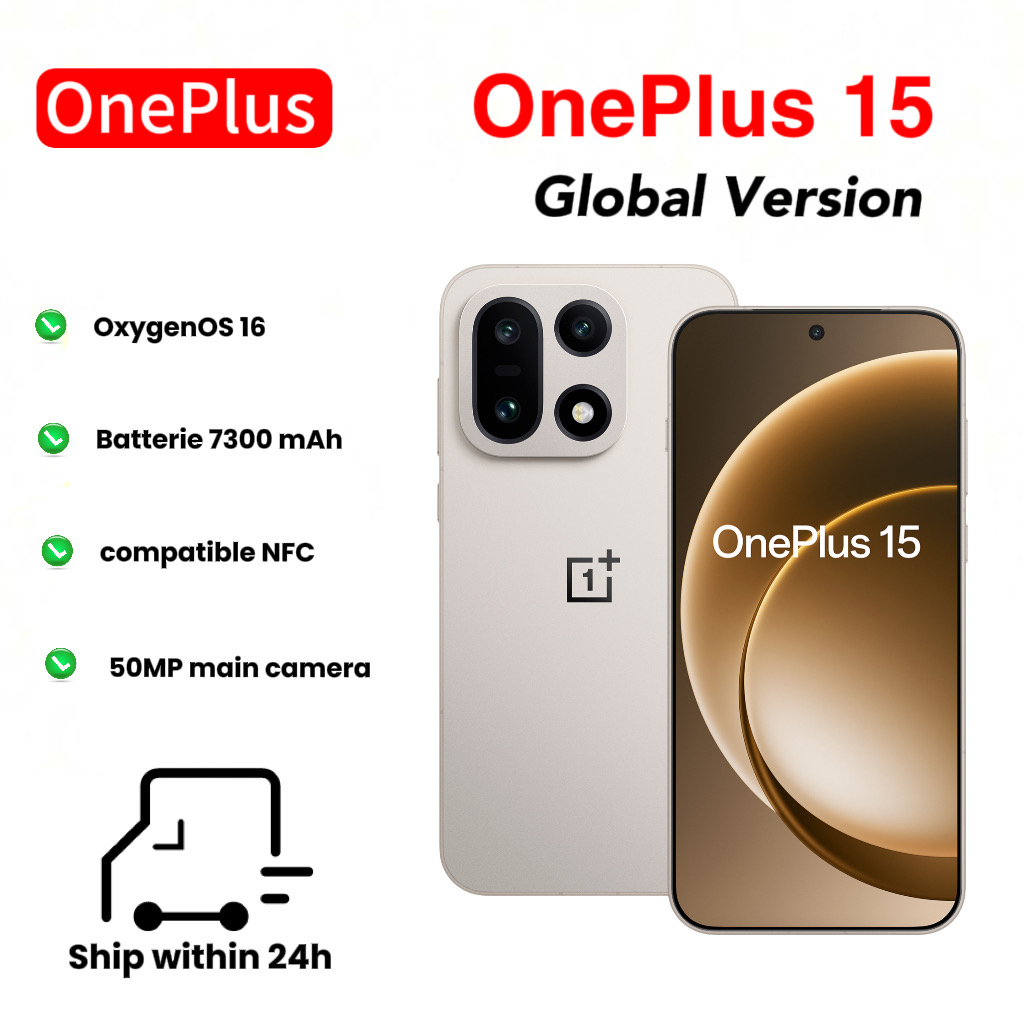 OnePlus 15 AI Smartphone 5G,Global Edition, 16GB+512GB Speicher, Snapdragon 8 Elite Gen5, battery7300mAh, excluding 120W charger