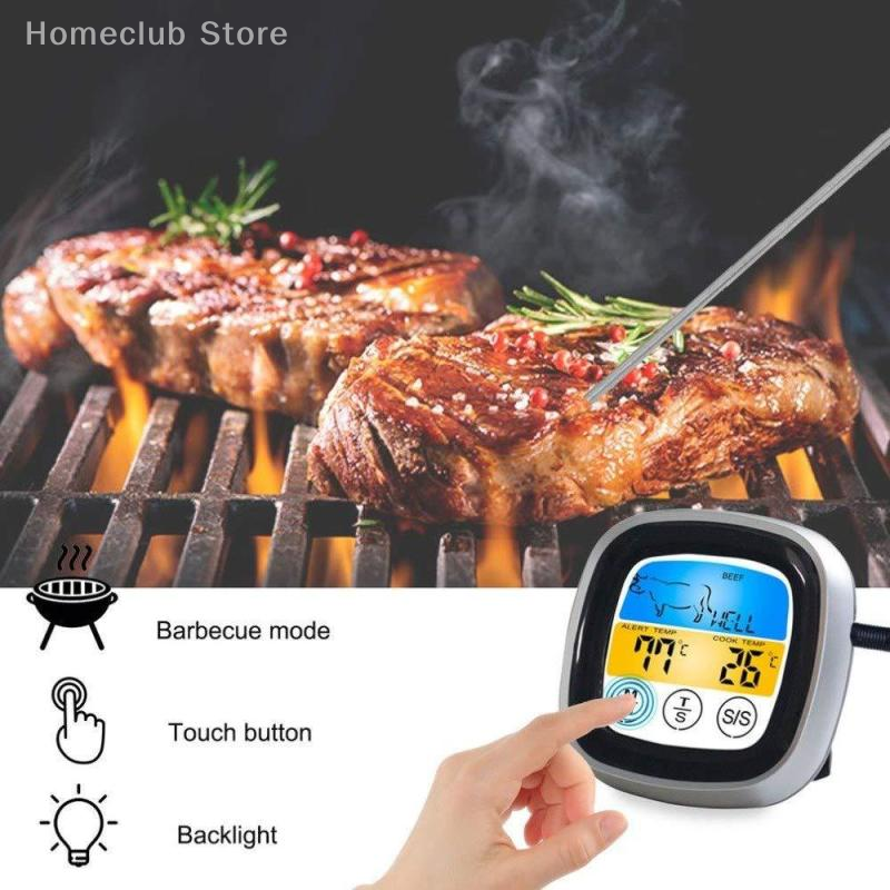 1 個タッチデジタル温度計プローブ付きステーキ肉ステンレス防水オーブン調理バーベキューキッチン温度