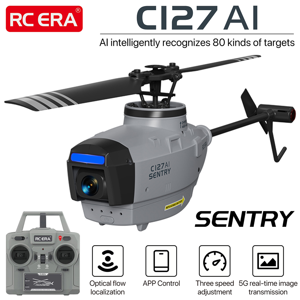 RC ERA C127AI ヘリコプター 80 種類 5G/WIFI オプティカルフロー認識ブラシレスモーター APP 制御リモコン
