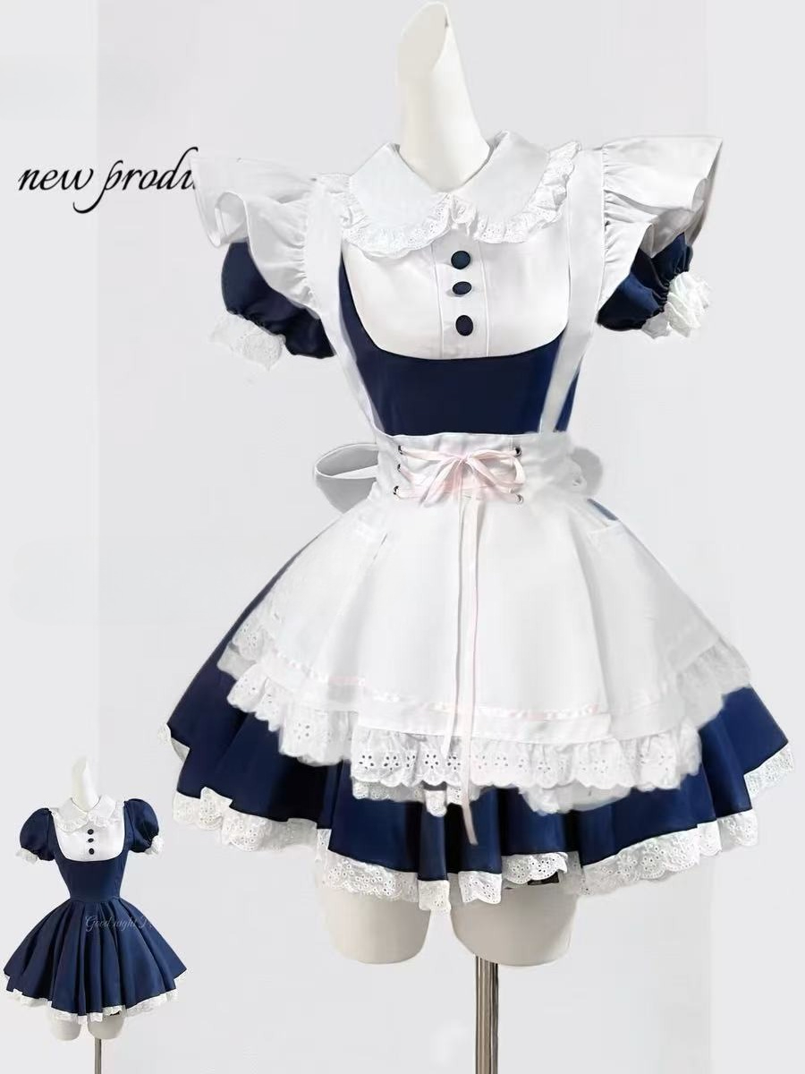 ゴシックブラックロリータ 3 ピースドレスセットスリムフィットかわいいロリータドレス女性ヴィンテージ新半袖原宿韓国ファッション