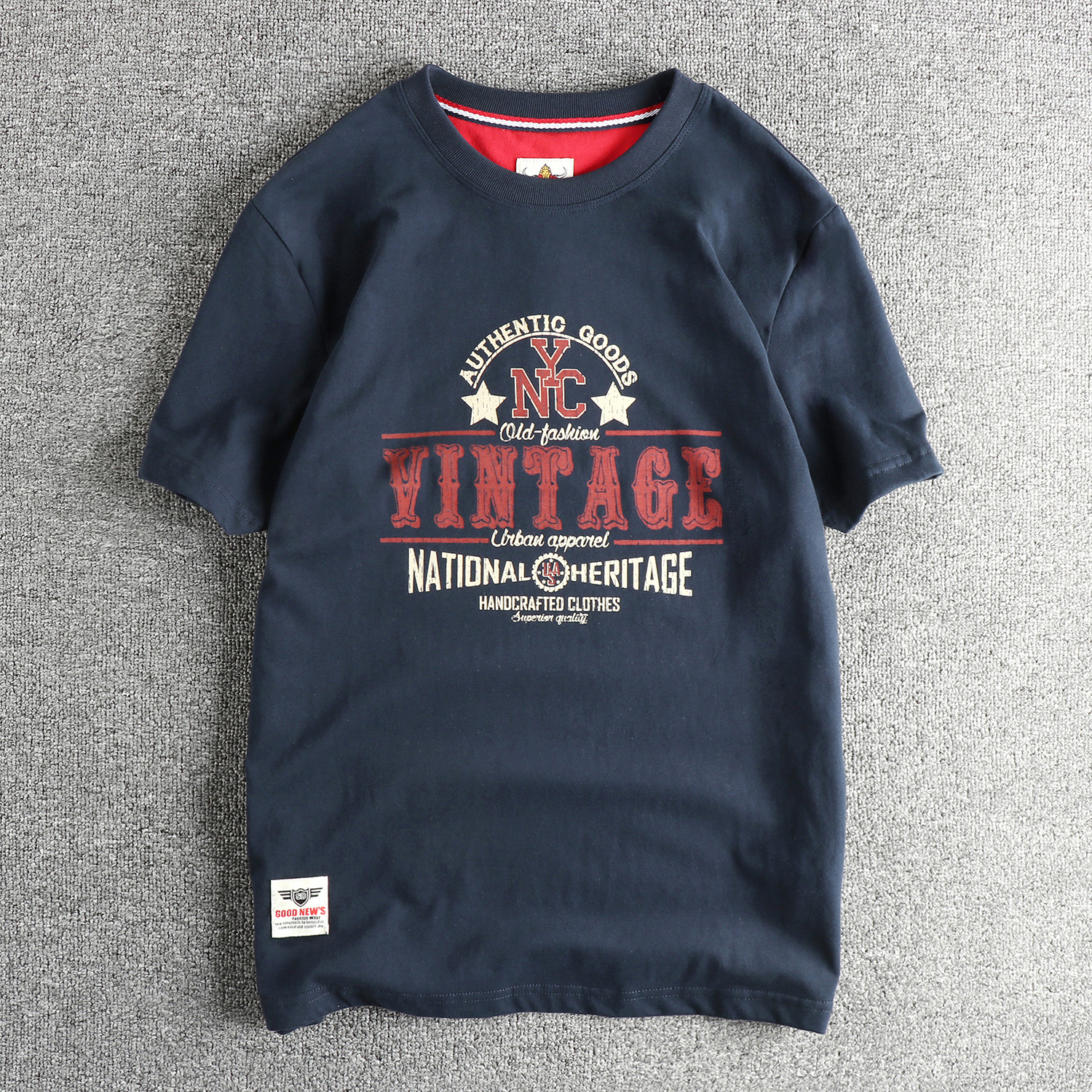 2025 夏新アメリカンレトロ半袖 O ネックレタープリント Tシャツメンズファッション綿 100% 洗浄カジュアル若者トップス