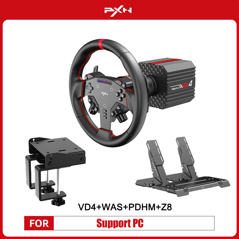 PXN V4D バンドルレーシングホイール PXN VD Series4Nm フォースフィードバックシミュレーターゲームステアリングホイールダイレクトドライブサーボモーター PC 用