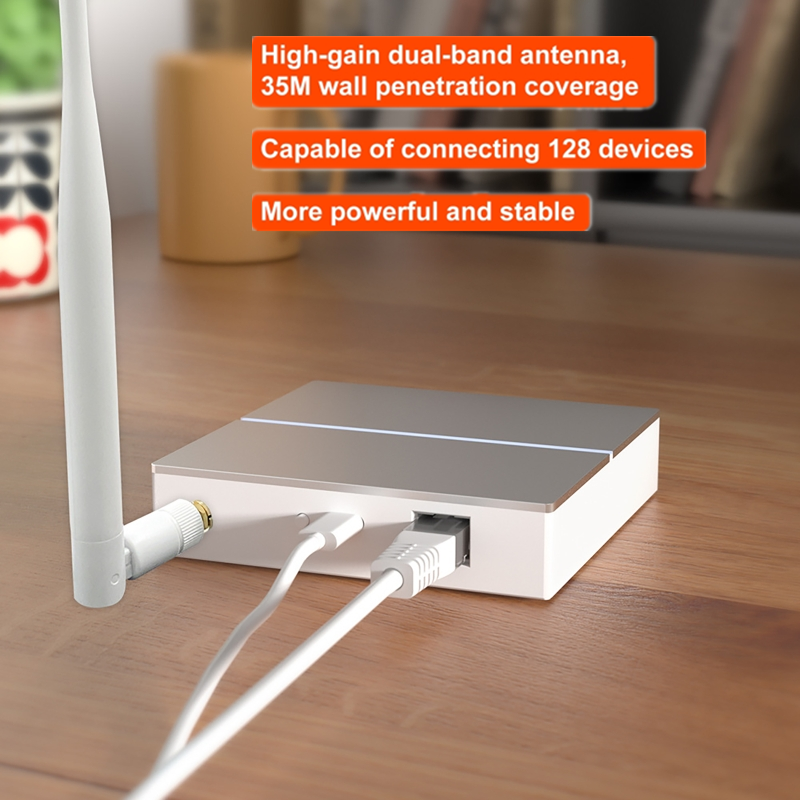 Tuya ZigBee 3.0 ゲートウェイ アンテナ付き スマート ゲートウェイ ブリッジ 有線メッシュ ハブ ホーム オートメーション Alexa Google Home と連携