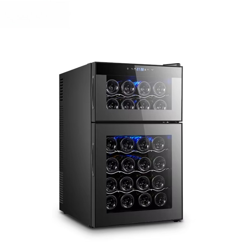 24 ボトルダブルゾーン熱電 ODM サービス PSE 工場卸売ワイン冷蔵庫クーラーと家庭用ストレージ冷蔵庫
