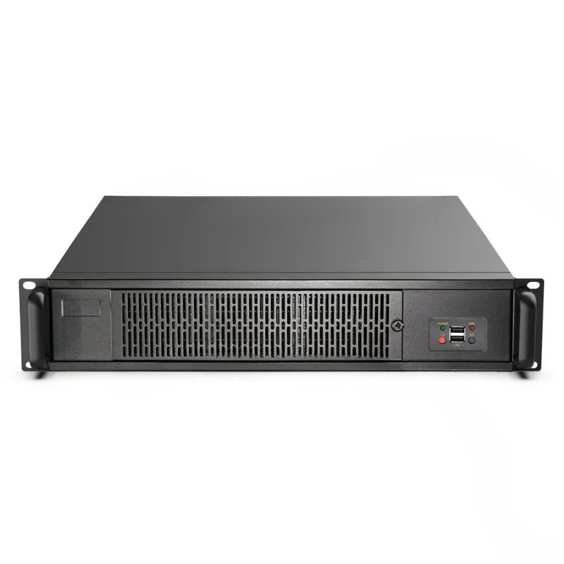 産業用制御サーバーを備えた 2U EATX シャーシ、フルハイト GPU サポート、冗長電源、19 インチ空冷キャビネット