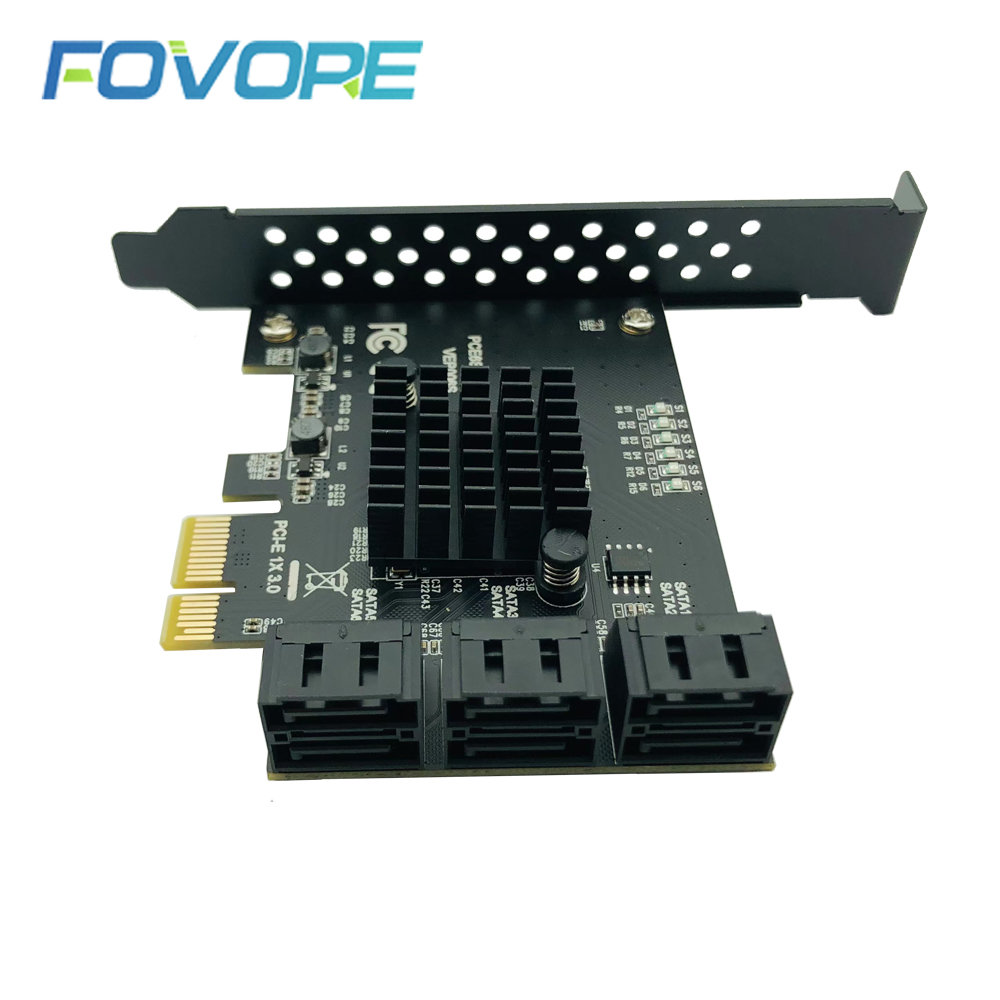 PCI Express SATAカードアダプター SATA接続をアップグレード PCIe SATA3拡張カードライザー