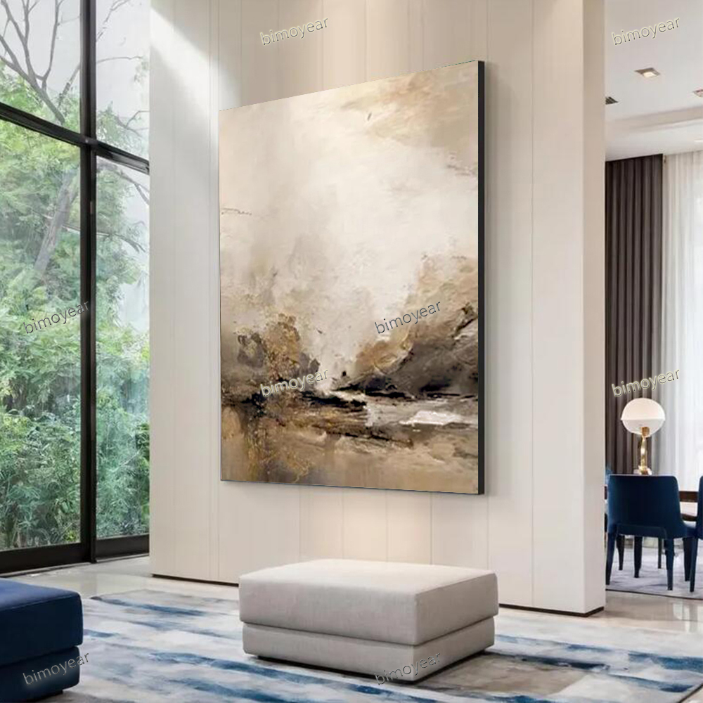 100% 手作り抽象油絵キャンバス壁画風景滝口壁アート画像ホームリビングルームの装飾画像
