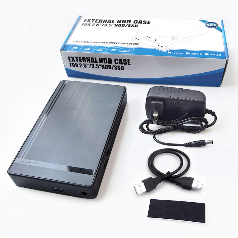 2.5インチ 3.5インチ SATA - USB 3.0 ハードドライブエンクロージャ ラップトップ デスクトップ PC 用ツール不要の外付け HDD ケース