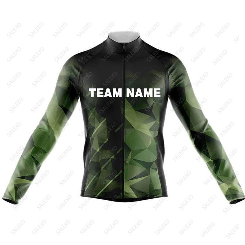 カスタムチーム名サイクリングジャージ男性長袖 MTB バイク服 DIY ロゴ自転車ウェアサイクリング服マイヨ Ciclismo Hombre