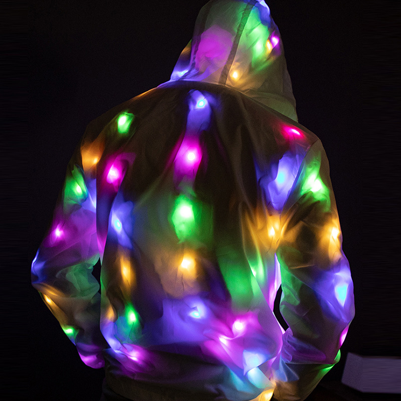 パフォーマンス用 LED 明るい服 光る衣装 ジャケット パンツ コンサート ナイトショー ダンススーツ ステージ用 LED イルミネーションコート