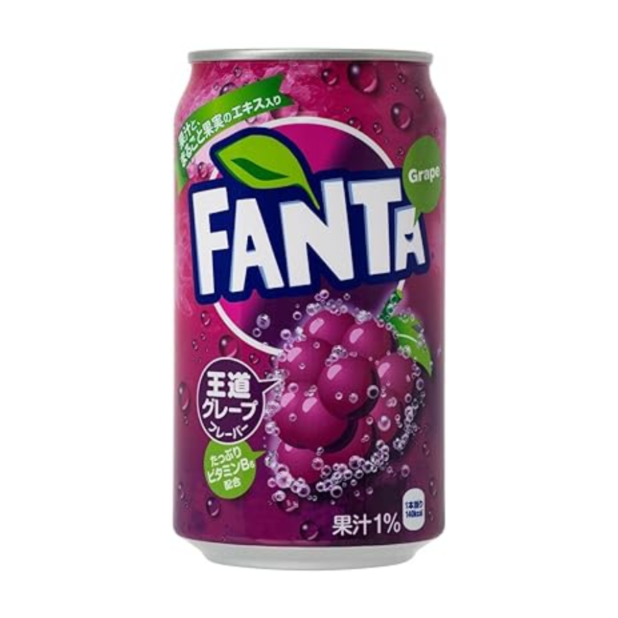 Wholesale Fanta Grape Flavored Soft Drink 350ml Carbonated Beverage Sparkling Water/ Hot Selling Grape Flavor