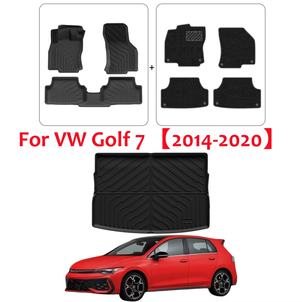 VW ゴルフ 7/オールトラック/GTI/R/スポーツワーゲン MK7 2014-2020 防水全天候車のフロアマットフロアライナー VW アクセサリー