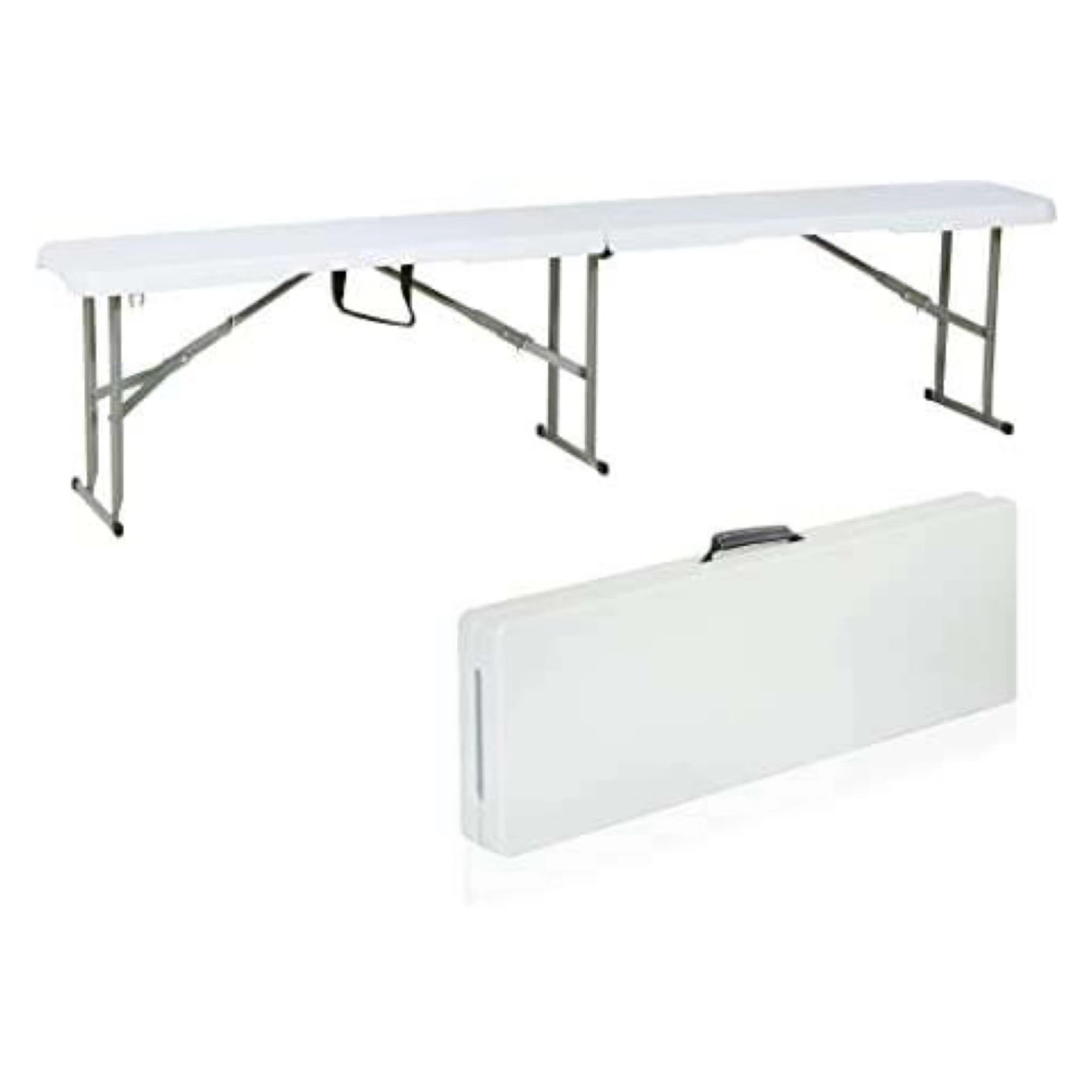 4FT 5FT 6FT 8FT 簡単折りたたみバーベキューピクニックダイニングテーブル長方形屋外キャンププラスチックポータブル折りたたみテーブル