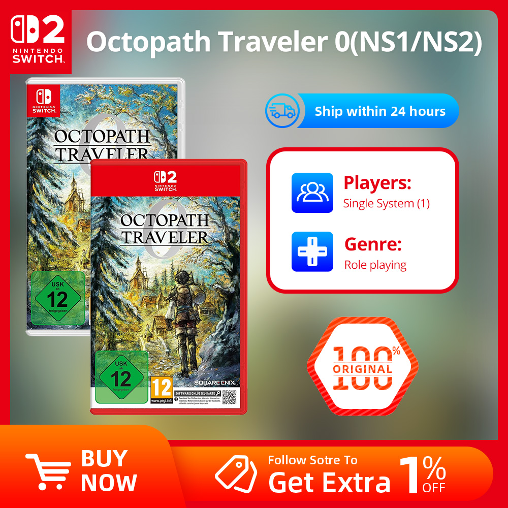 Nintendo Switch ゲーム - オクトパス トラベラー 0 - NS1/NS2 ゲーム カートリッジ物理カード用