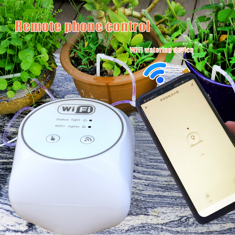 WiFi スマートガーデン灌漑コントローラープラント自動点滴灌漑システム携帯電話制御散水タイマーデバイスセット